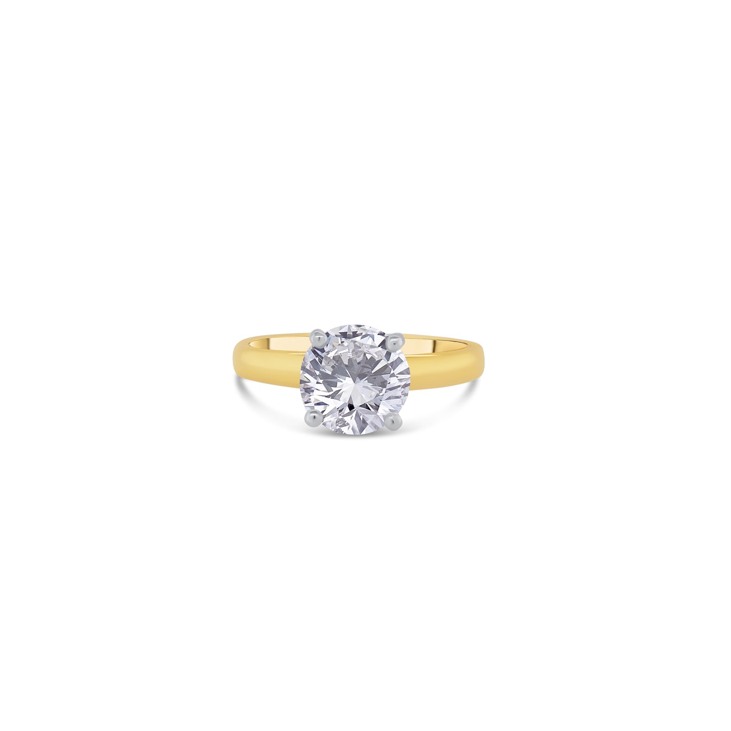 Laboratory Grown, Brilliant Round Solitaire Diamond, 18ct Yellow Gold Band, 2.00ct