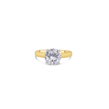 Laboratory Grown, Brilliant Round Solitaire Diamond, 18ct Yellow Gold Band, 2.00ct