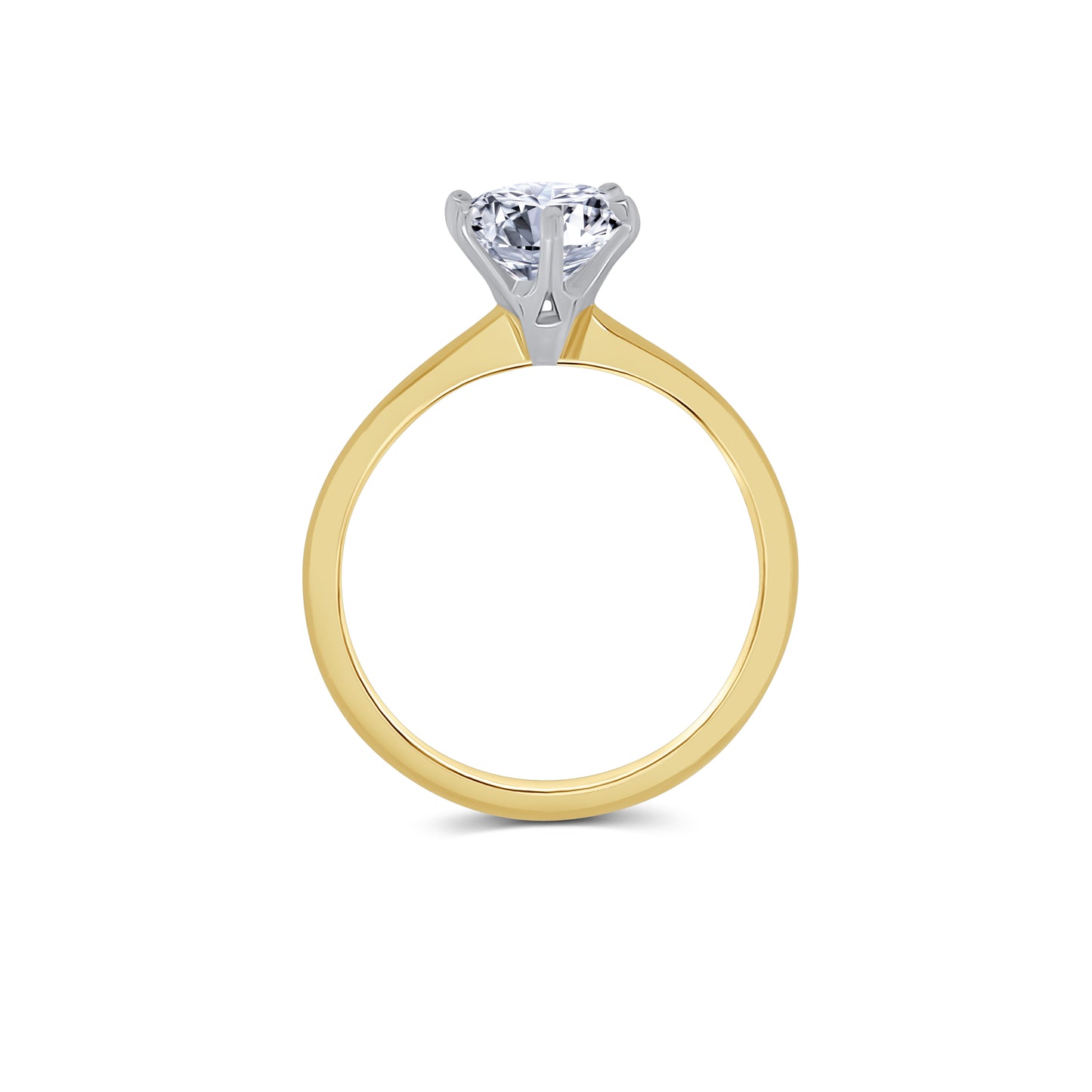 Laboratory Grown, Brilliant Round Solitaire Diamond,  18ct Yellow Gold Band, 1.50ct