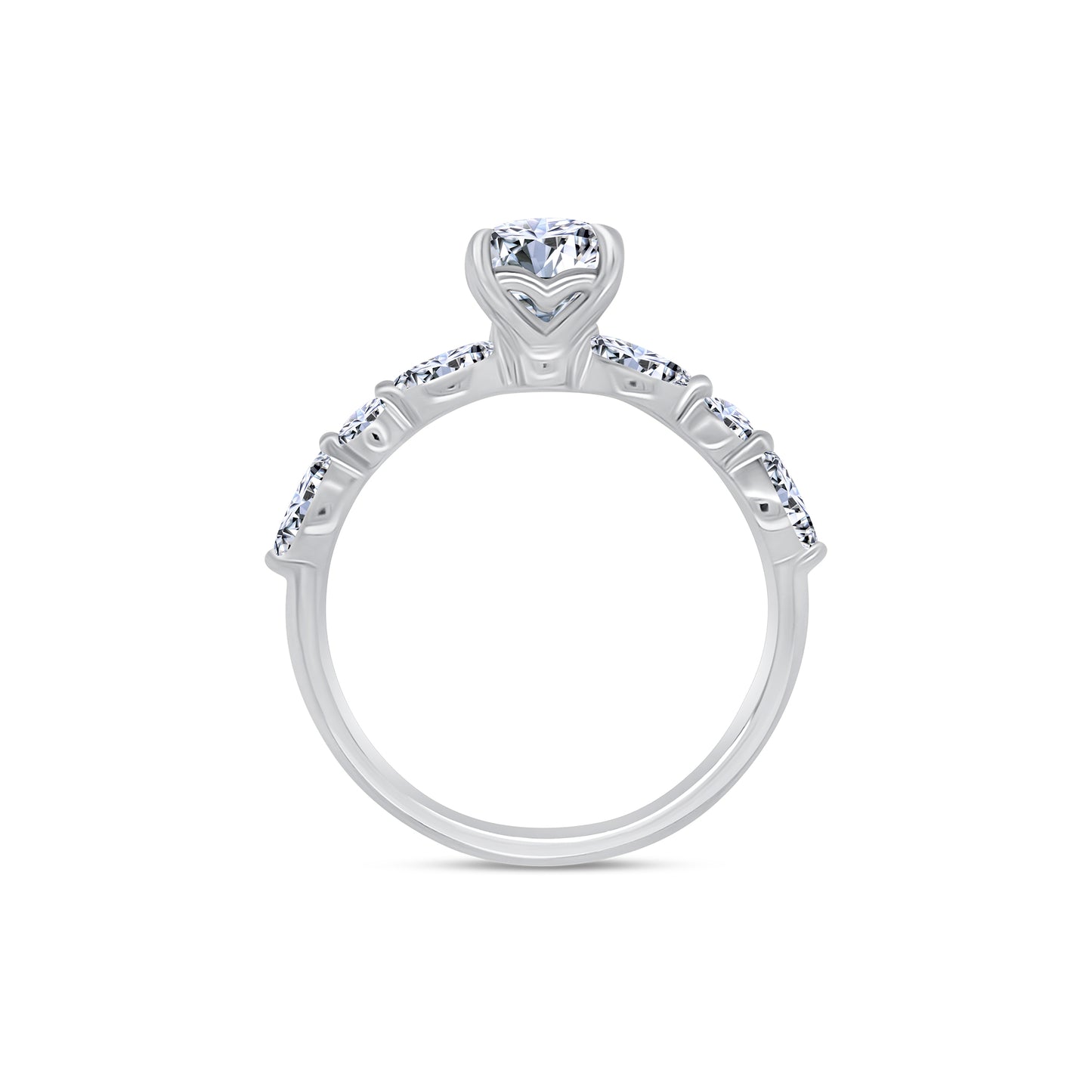 Laboratory Grown, Brilliant Round & Vintage Shoulder Setting, Platinum Diamond Ring, 1.50ct