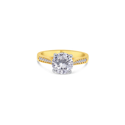 Laboratory Grown, Brilliant Round & Hidden Halo Diamonds, 18ct Yellow Gold Band, 1.63ct