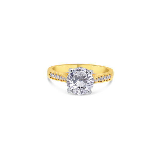 Laboratory Grown, Brilliant Round & Hidden Halo Diamonds, 18ct Yellow Gold Band, 1.63ct