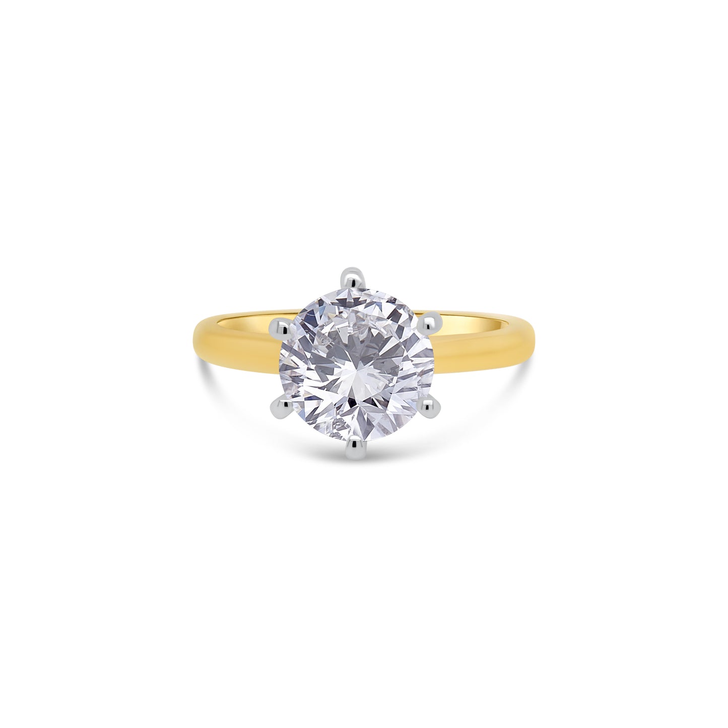 Laboratory Grown Diamond Brilliant Round Solitaire 18ct Yellow Gold Band, 2.01ct