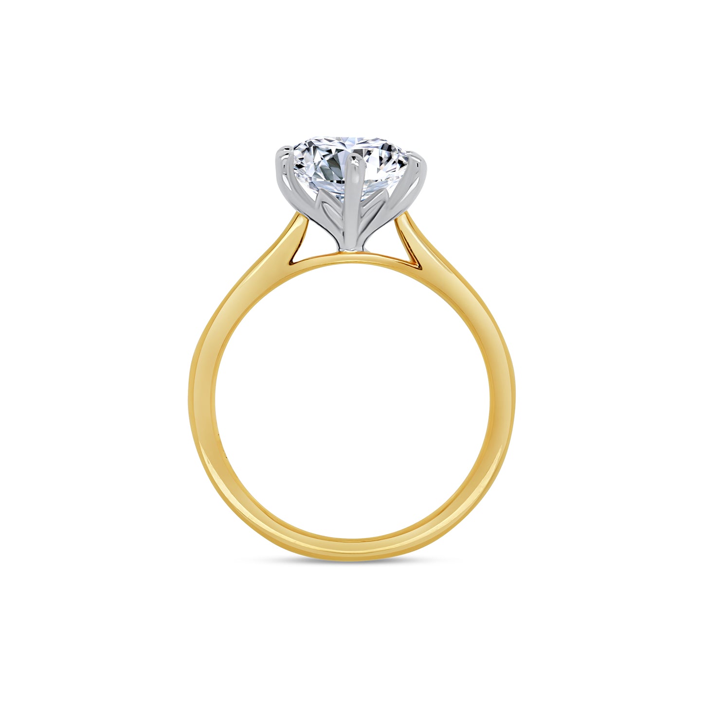 Laboratory Grown Diamond Brilliant Round Solitaire 18ct Yellow Gold Band, 2.01ct