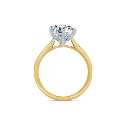 Laboratory Grown Diamond Brilliant Round Solitaire 18ct Yellow Gold Band, 2.01ct