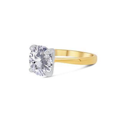 Laboratory Grown, Brilliant Round Diamond Solitaire, 18ct Yellow Gold, 3.00ct