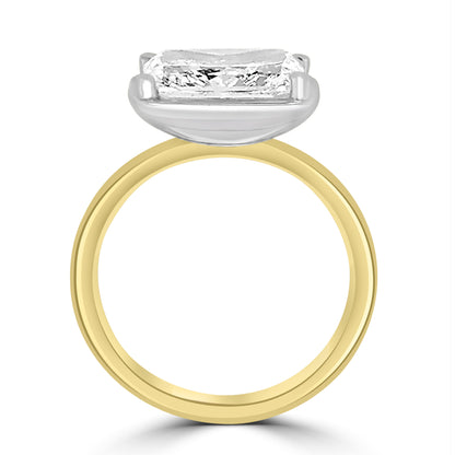 Laboratory Grown, Radiant Bezel Side Set Diamond, 18ct Yellow Gold, 3.01ct