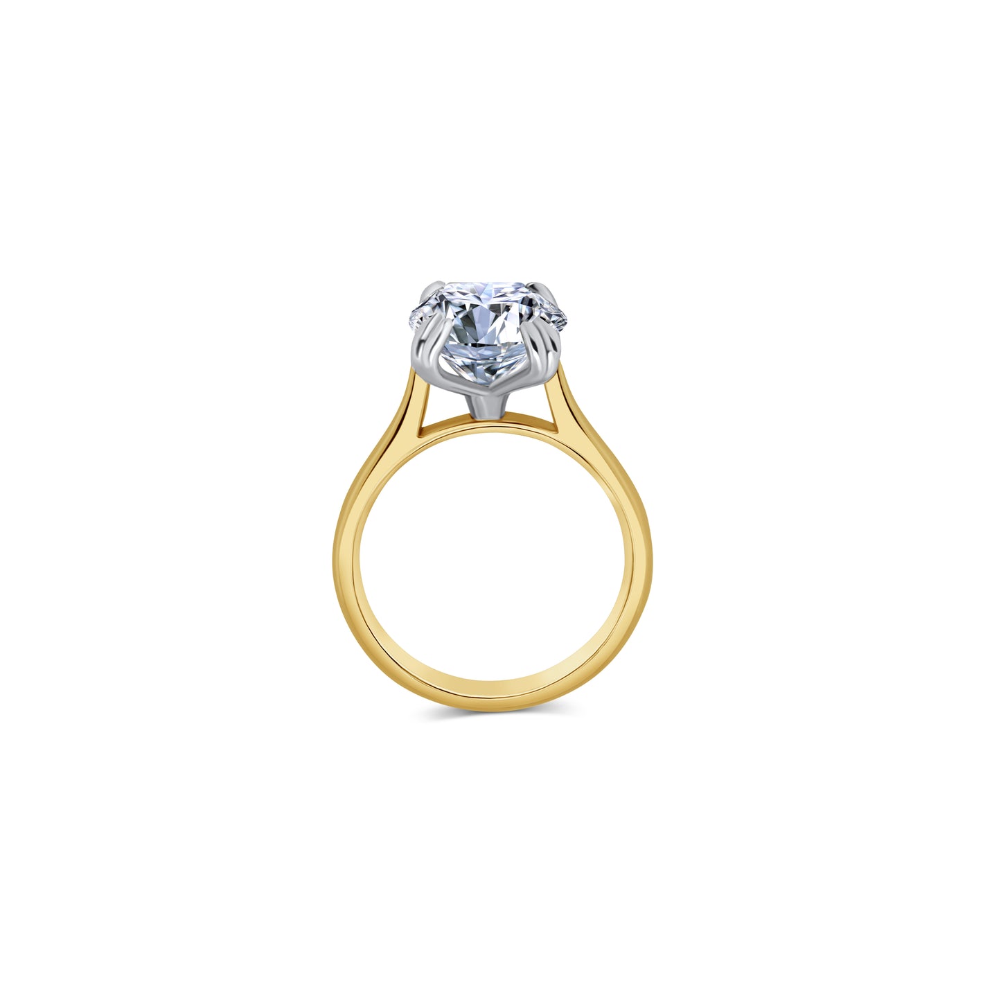 Laboratory Grown, Oval Solitaire Diamond, 18ct Yellow Gold Band, 5.01ct