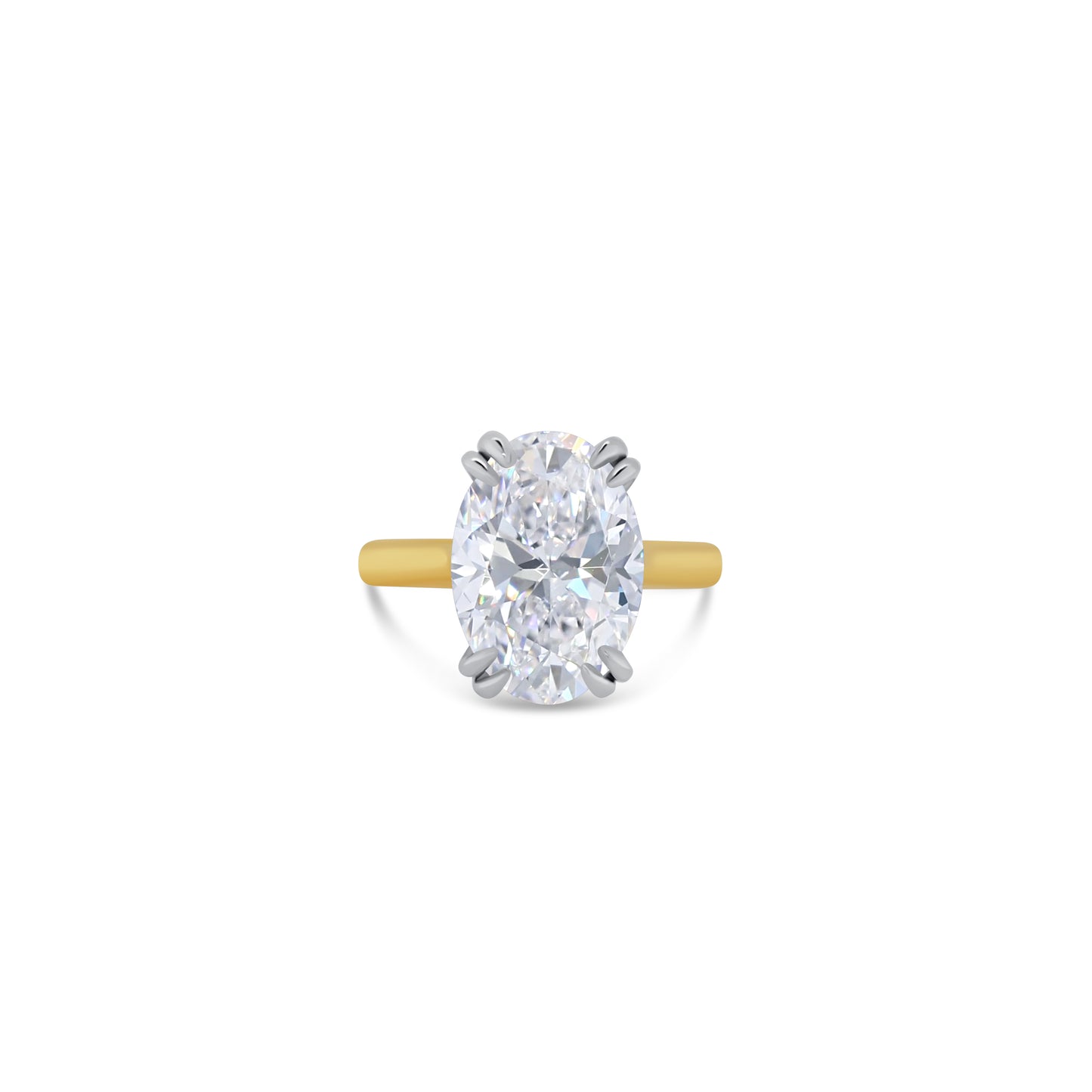 Laboratory Grown, Oval Solitaire Diamond, 18ct Yellow Gold Band, 5.01ct