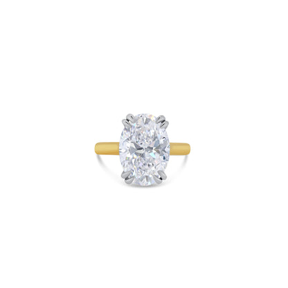 Laboratory Grown, Oval Solitaire Diamond, 18ct Yellow Gold Band, 5.01ct