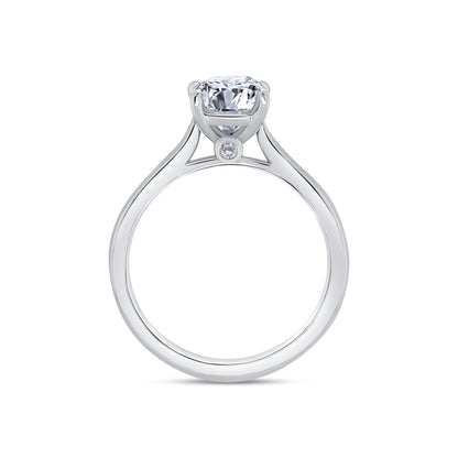 Laboratory Grown, Oval Solitaire Diamond Ring, Platinum Band, 1.64ct