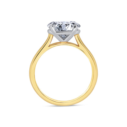 Laboratory Grown, Horizontal Oval Solitaire Diamond, 18ct Yellow Gold Band, 1.75ct