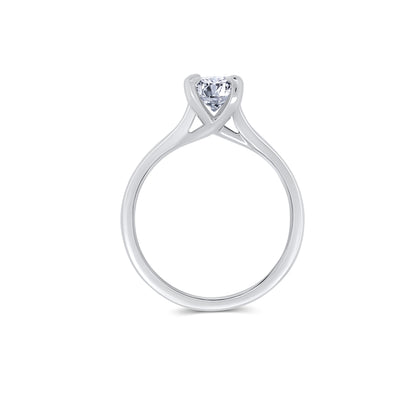 Laboratory Grown Diamond Oval Solitaire Diamond Ring, Platinum Band, 1.04ct
