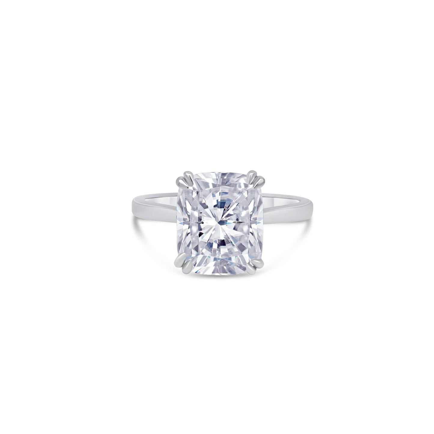 Laboratory Grown, Elongated Cushion Diamond Ring, Platinum Band, 3.01ct