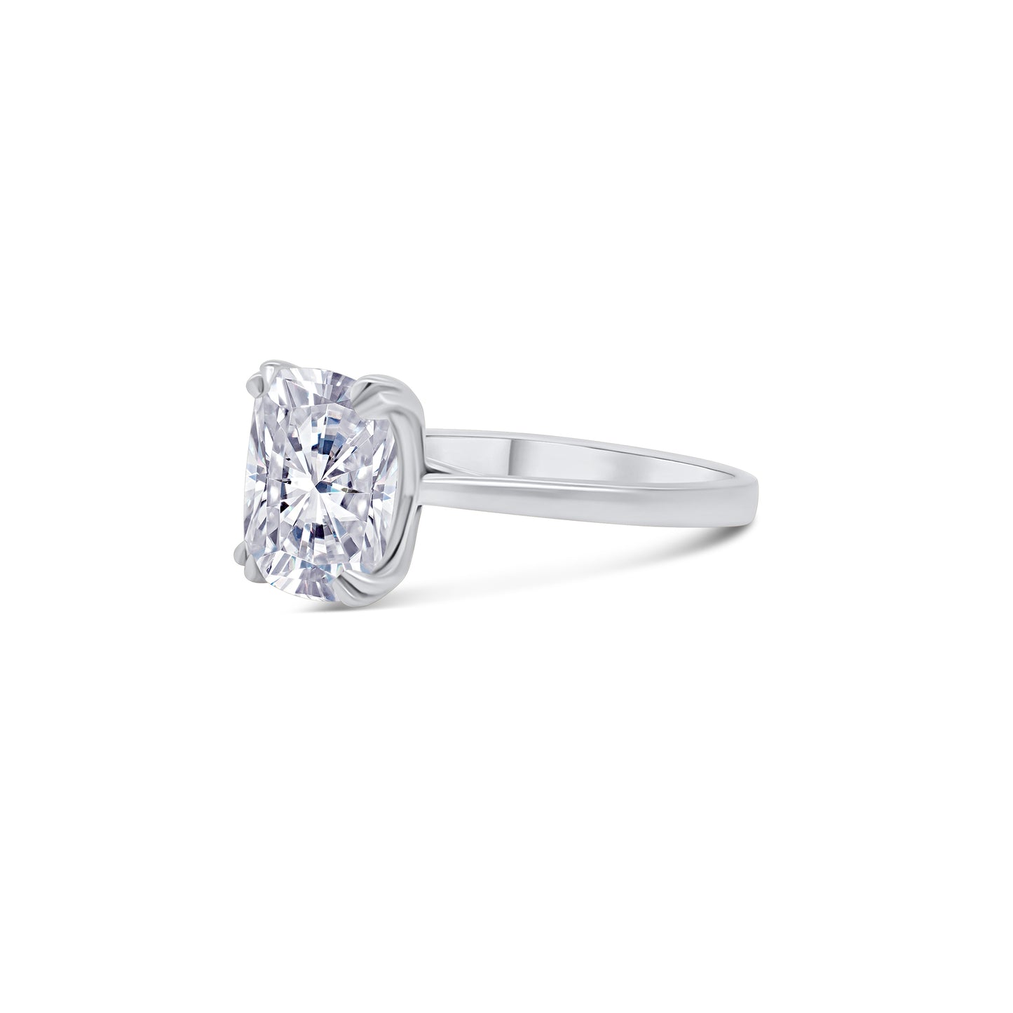 Laboratory Grown, Elongated Cushion Diamond Ring, Platinum Band, 3.01ct