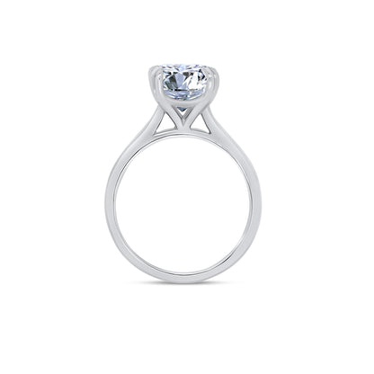 Laboratory Grown, Elongated Cushion Diamond Ring, Platinum Band, 3.01ct