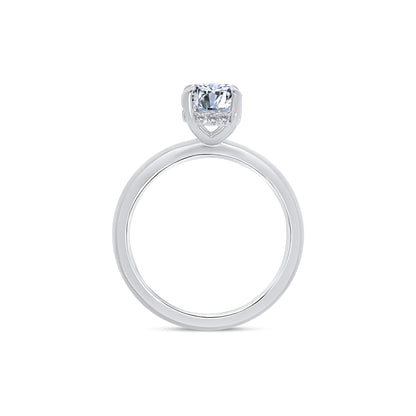 Laboratory Grown, Oval & Hidden Halo Diamonds, Platinum Band, 1.61ct