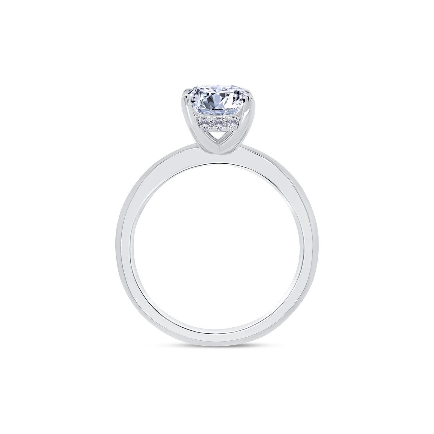 Laboratory Grown, Oval & Hidden Halo Diamonds, Platinum Band, 2.26ct