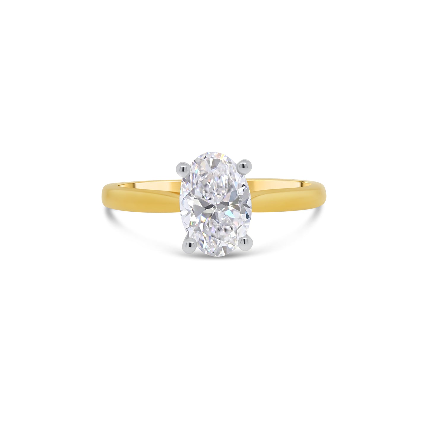Laboratory Grown, Oval Diamond, 18ct Yellow Gold Band, 1.00ct