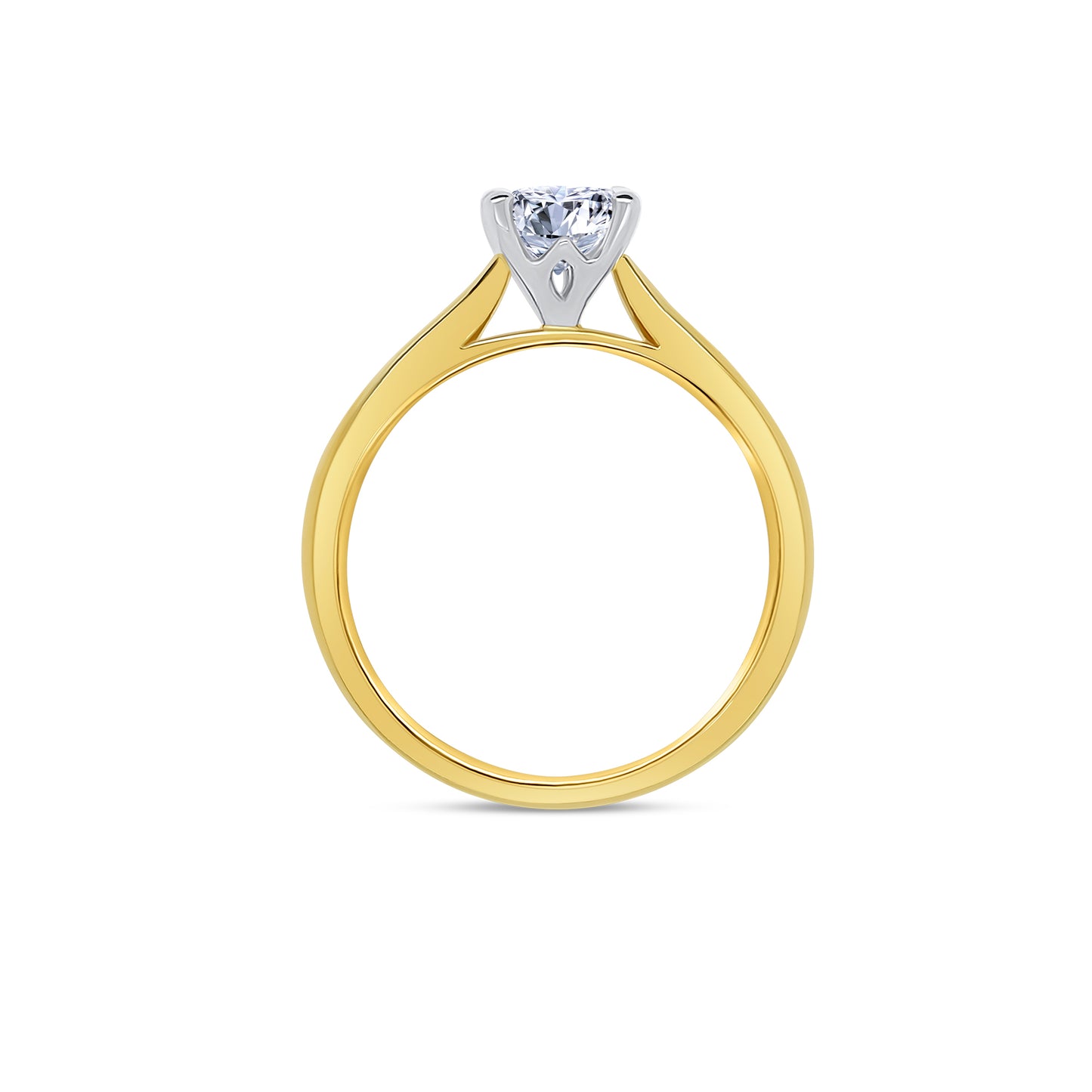 Laboratory Grown, Oval Diamond, 18ct Yellow Gold Band, 1.00ct
