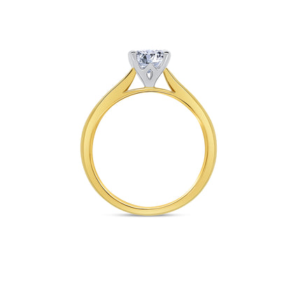 Laboratory Grown, Oval Diamond, 18ct Yellow Gold Band, 1.00ct