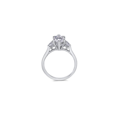 Laboratory Grown, Marquise & Heart Three Stone, Platinum Diamond Ring, 2.52ct