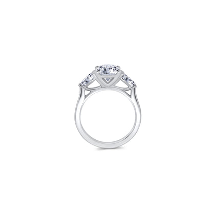 Laboratory Grown, Oval & Pear Three Stone, Platinum Diamond Ring, 2.53ct