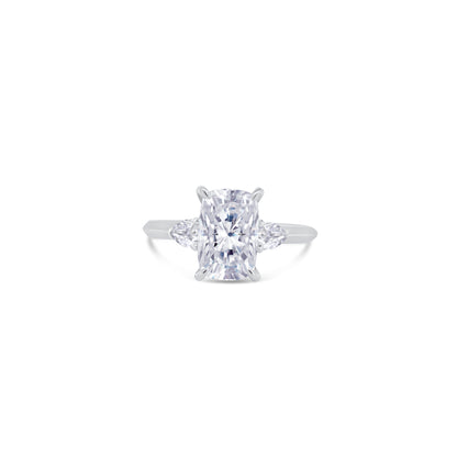 Laboratory Grown Diamond, Elongated Cushion & Pear Three Stone, Platinum Band, 2.39ct