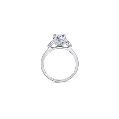 Laboratory Grown Diamond, Elongated Cushion & Pear Three Stone, Platinum Band, 2.39ct