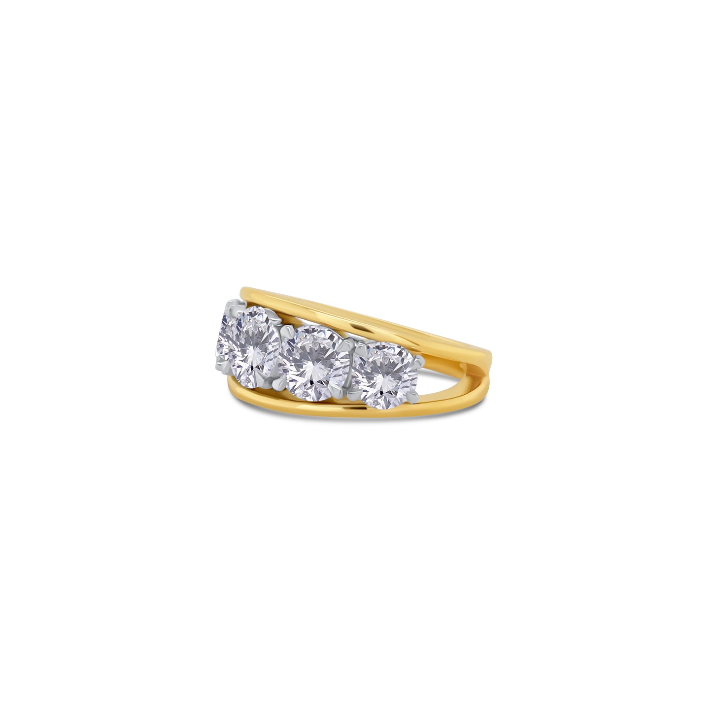 Laboratory Grown Diamond, Brilliant Round Five Stone, 18ct Yellow Gold, 3.54ct