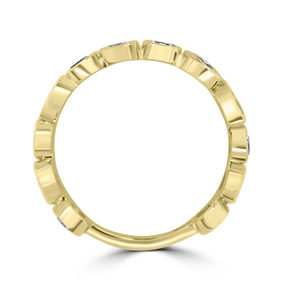 Laboratory Grown, 12 Stone Multi Cut Bezel Set Diamonds, 18ct Yellow Gold Band, 1.64ct