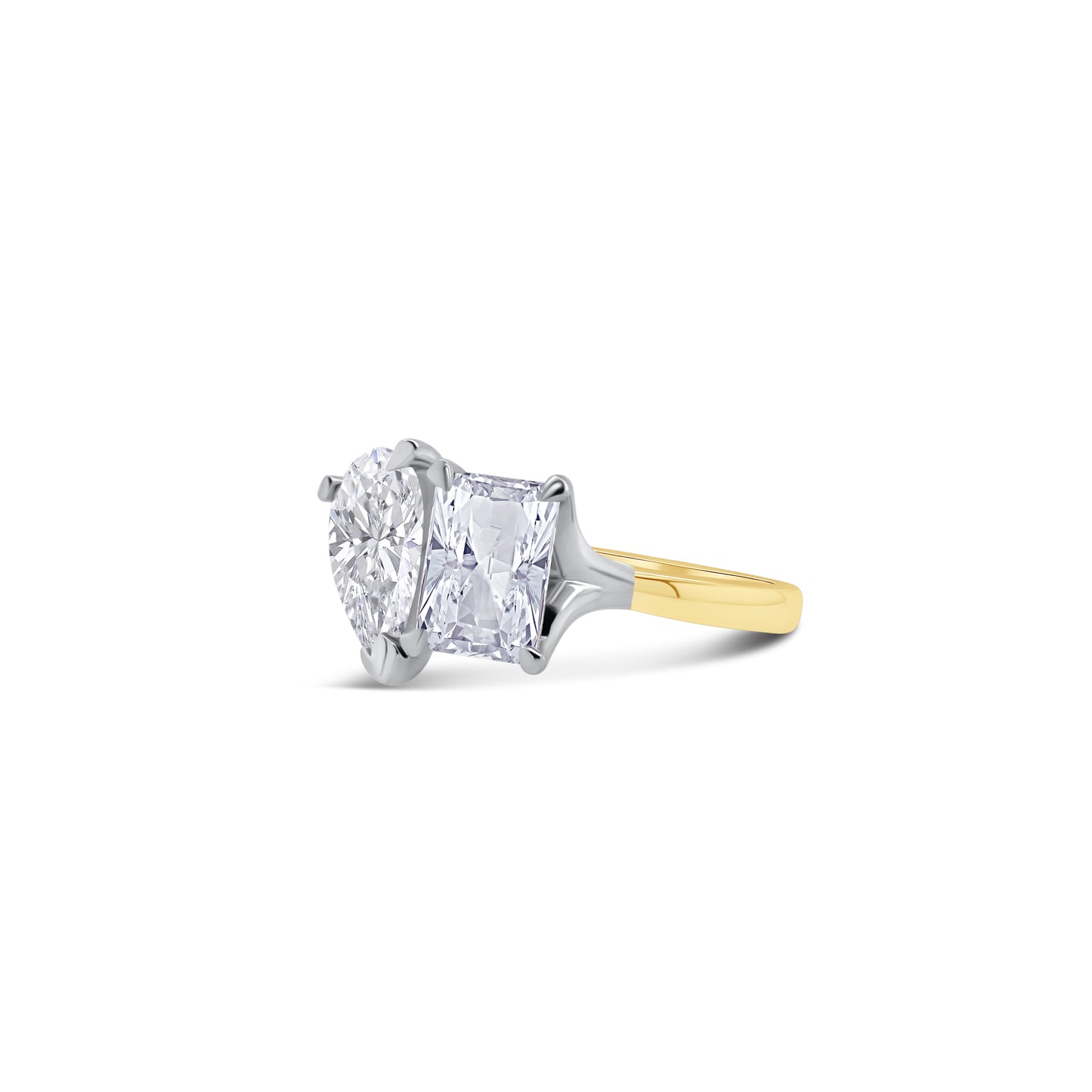 Laboratory Grown, Toi et Moi Radiant & Pear Two Stone, 18ct Yellow Gold, 3.01ct