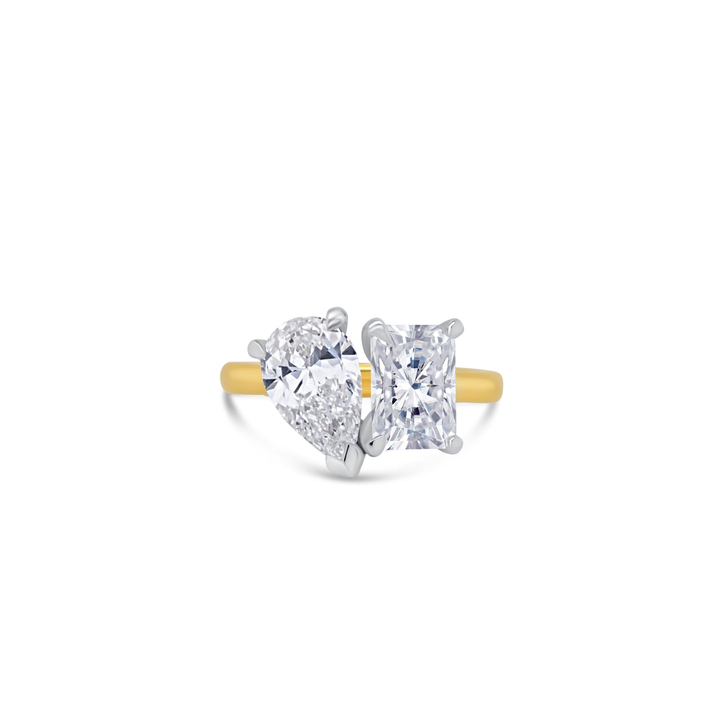 Laboratory Grown, Toi et Moi Radiant & Pear Two Stone, 18ct Yellow Gold, 3.01ct