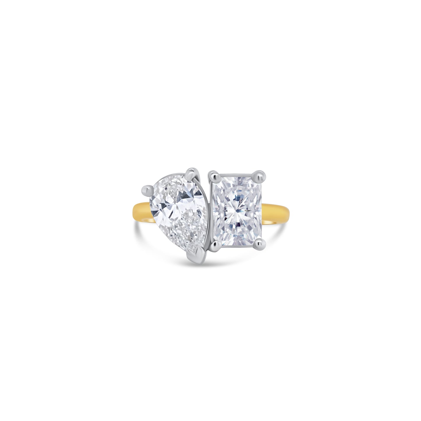 Laboratory Grown, Toi et Moi Radiant & Pear Two Stone, 18ct Yellow Gold, 3.06ct