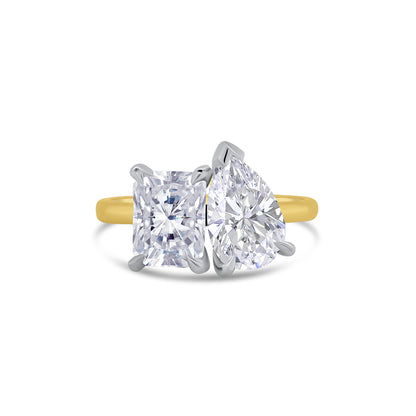 Laboratory Grown, Toi et Moi Radiant & Pear Two Stone, 18ct Yellow Gold, 3.04ct