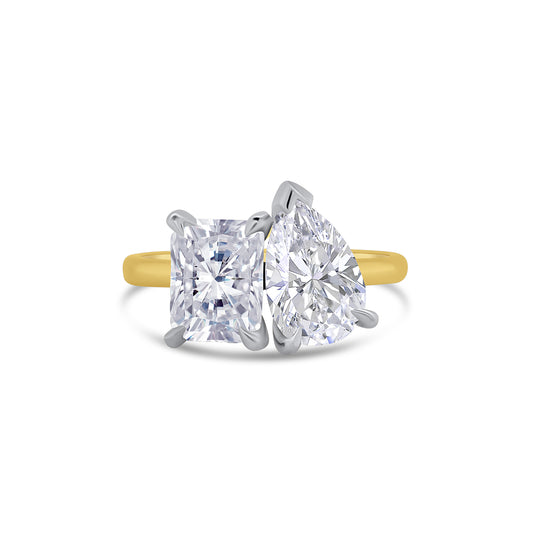 Laboratory Grown, Toi et Moi Radiant & Pear Two Stone, 18ct Yellow Gold, 3.04ct