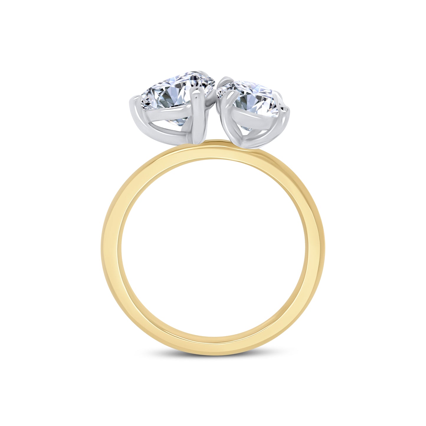 Laboratory Grown Toi et Moi Pear & Oval Two Stone, 18ct Yellow Gold, 3.34ct