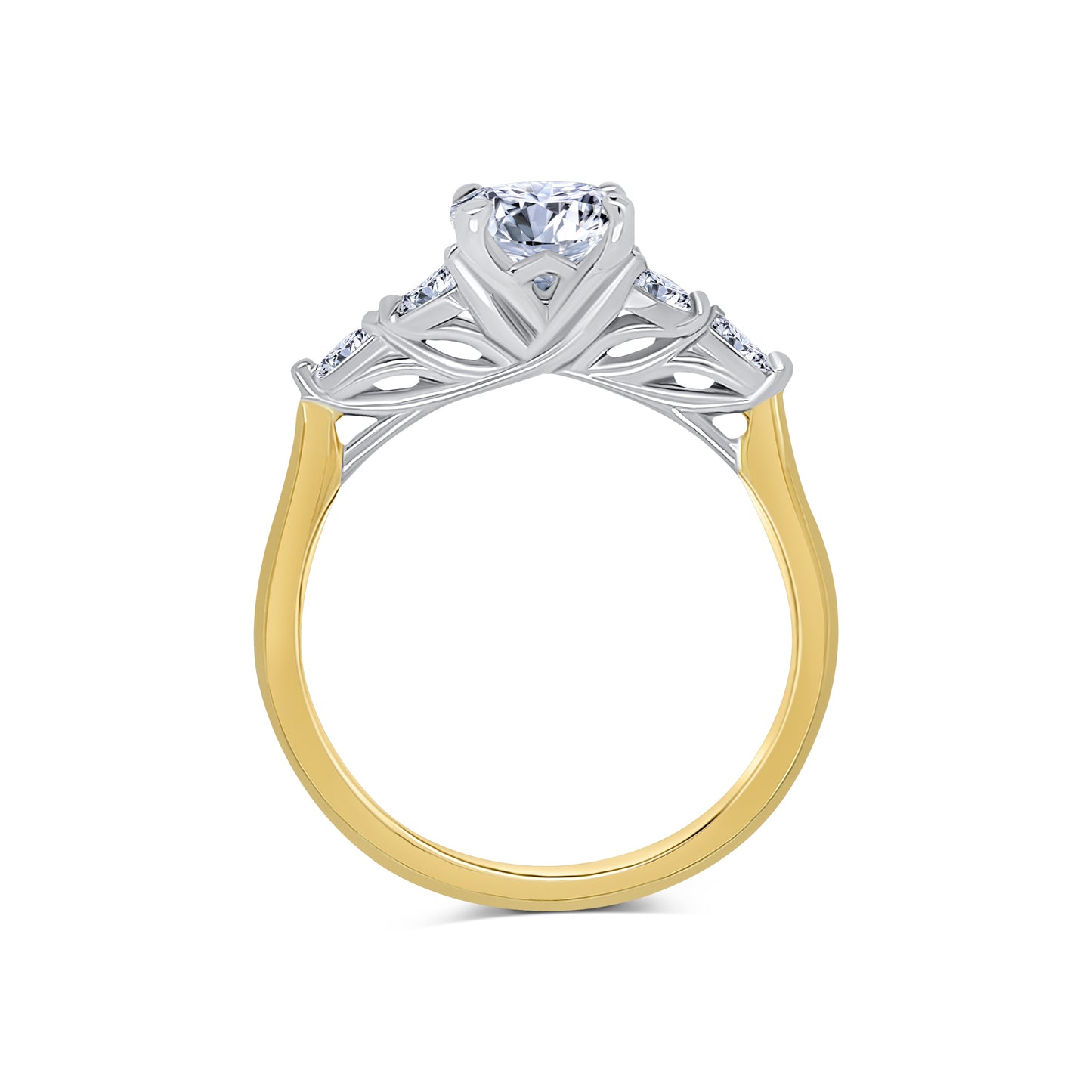 Laboratory Grown Diamond, Oval & Marquise Diamond Detailed, 18ct Yellow Gold Ring, 1.61ct