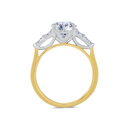 Laboratory Grown Diamond, Round & Marquise Diamond Detailed, 18ct Yellow Gold Ring, 1.68ct