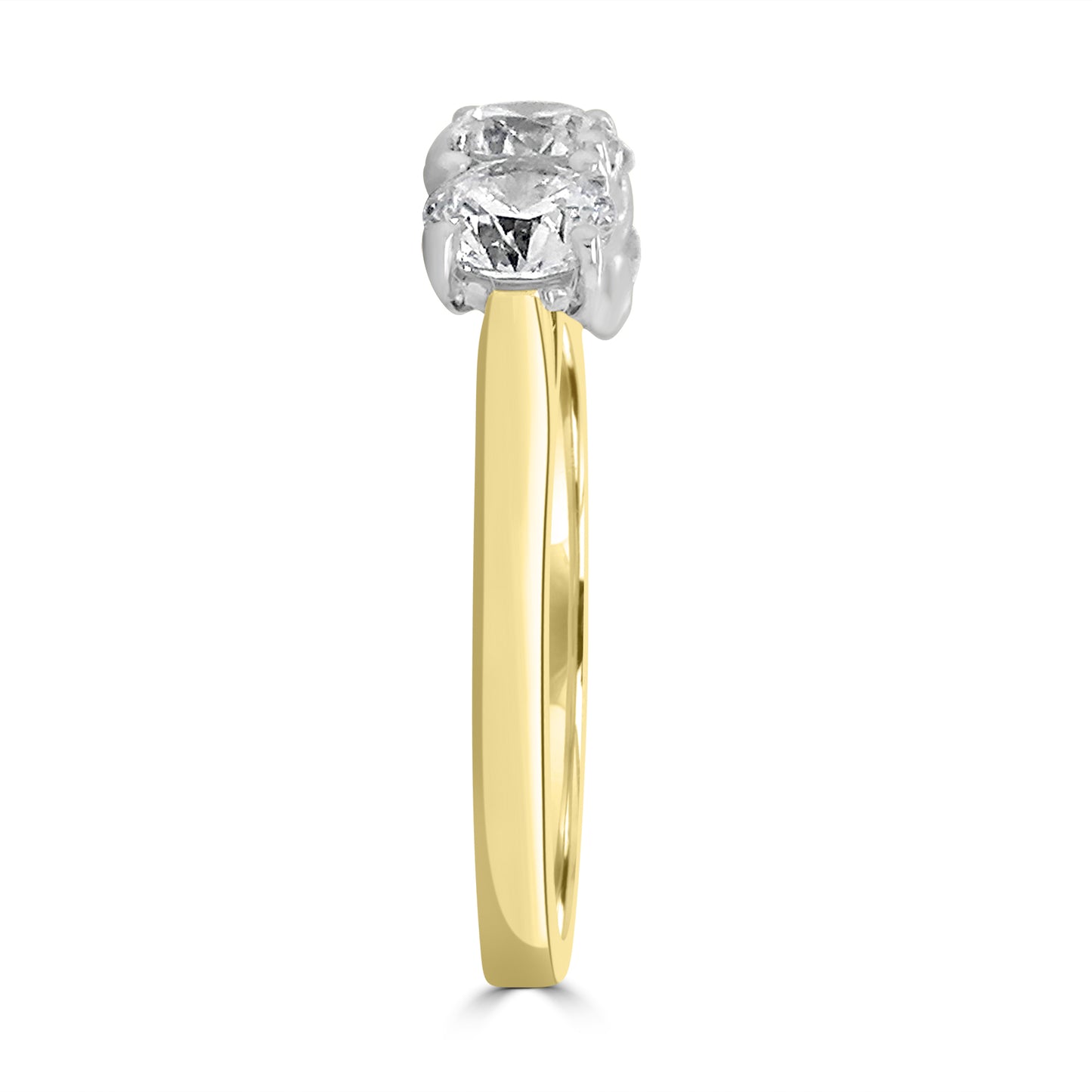 Lab Grown, Brilliant Round Four Stone Diamonds, 18ct Yellow Gold Band, 2.03ct