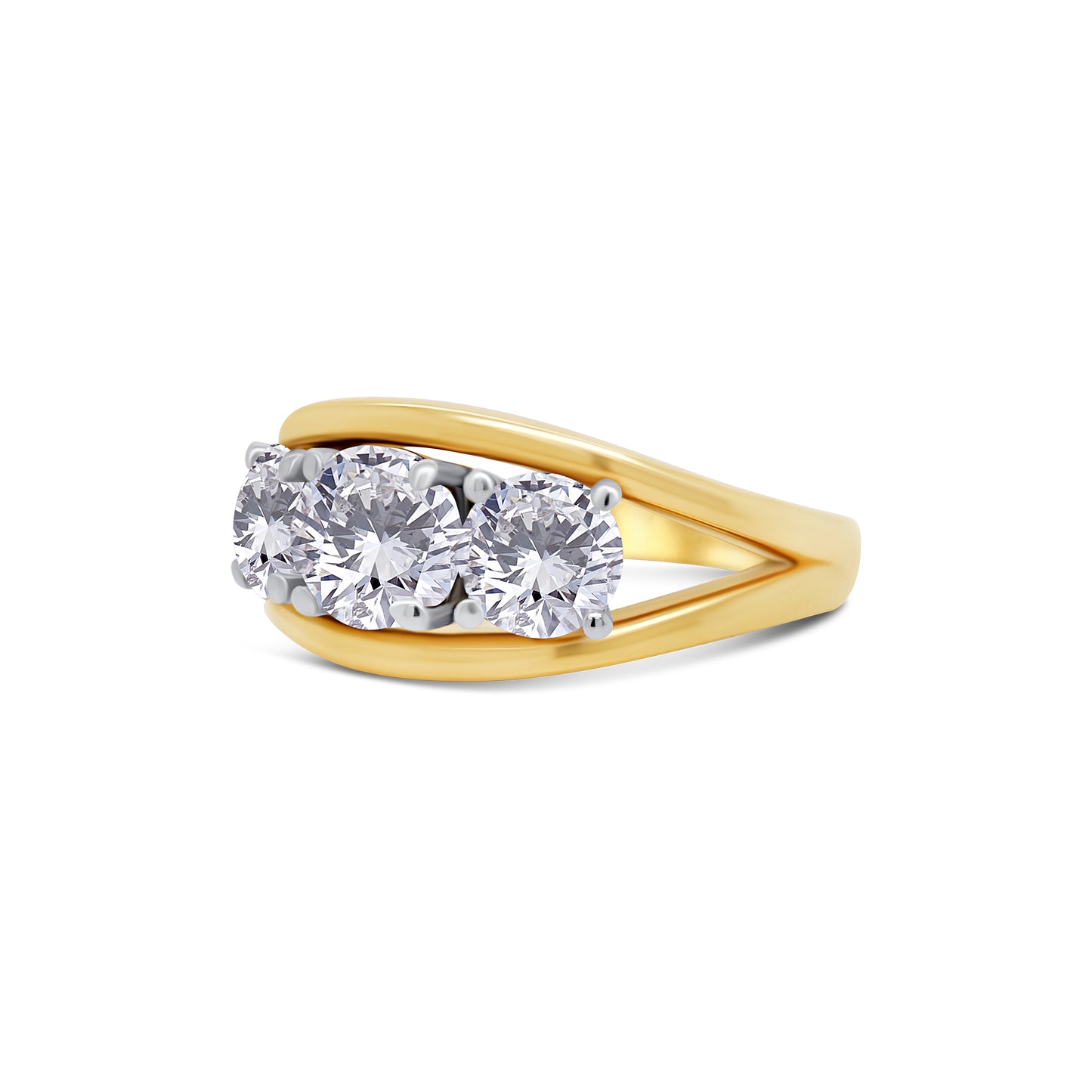Laboratory Grown Diamond, Brilliant Round Five Stone, 18ct Yellow Gold, 3.54ct