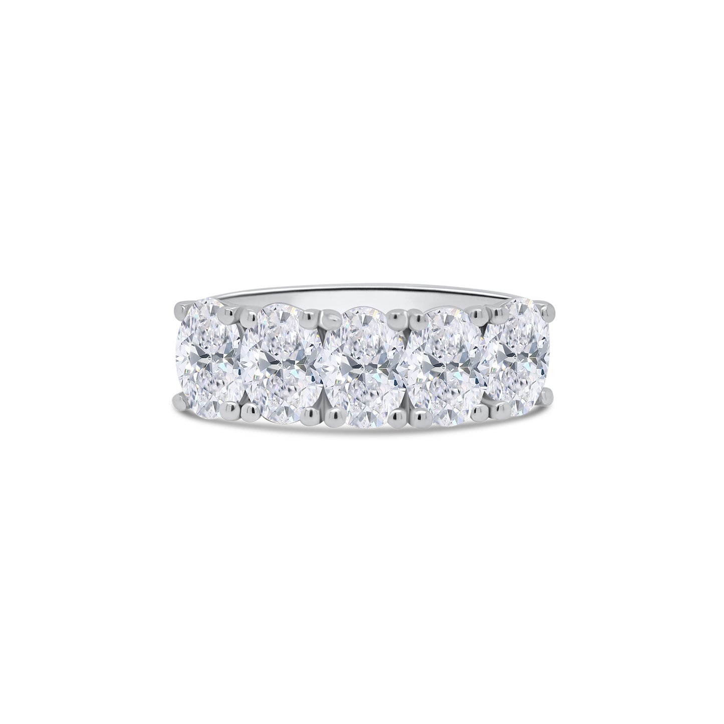 Laboratory Grown, Oval Cut Five Stone Diamond, Platinum Band, 2.02ct