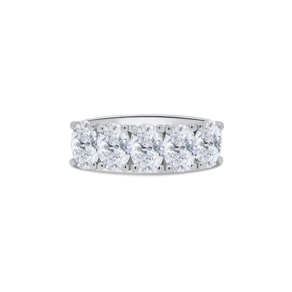 Laboratory Grown, Oval Cut Five Stone Diamond, Platinum Band, 2.02ct