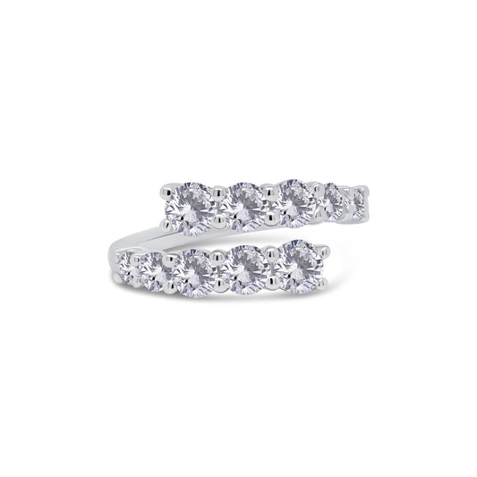 Laboratory Grown, Graduated Torque Brilliant Round Diamond, Platinum Band 1.49ct