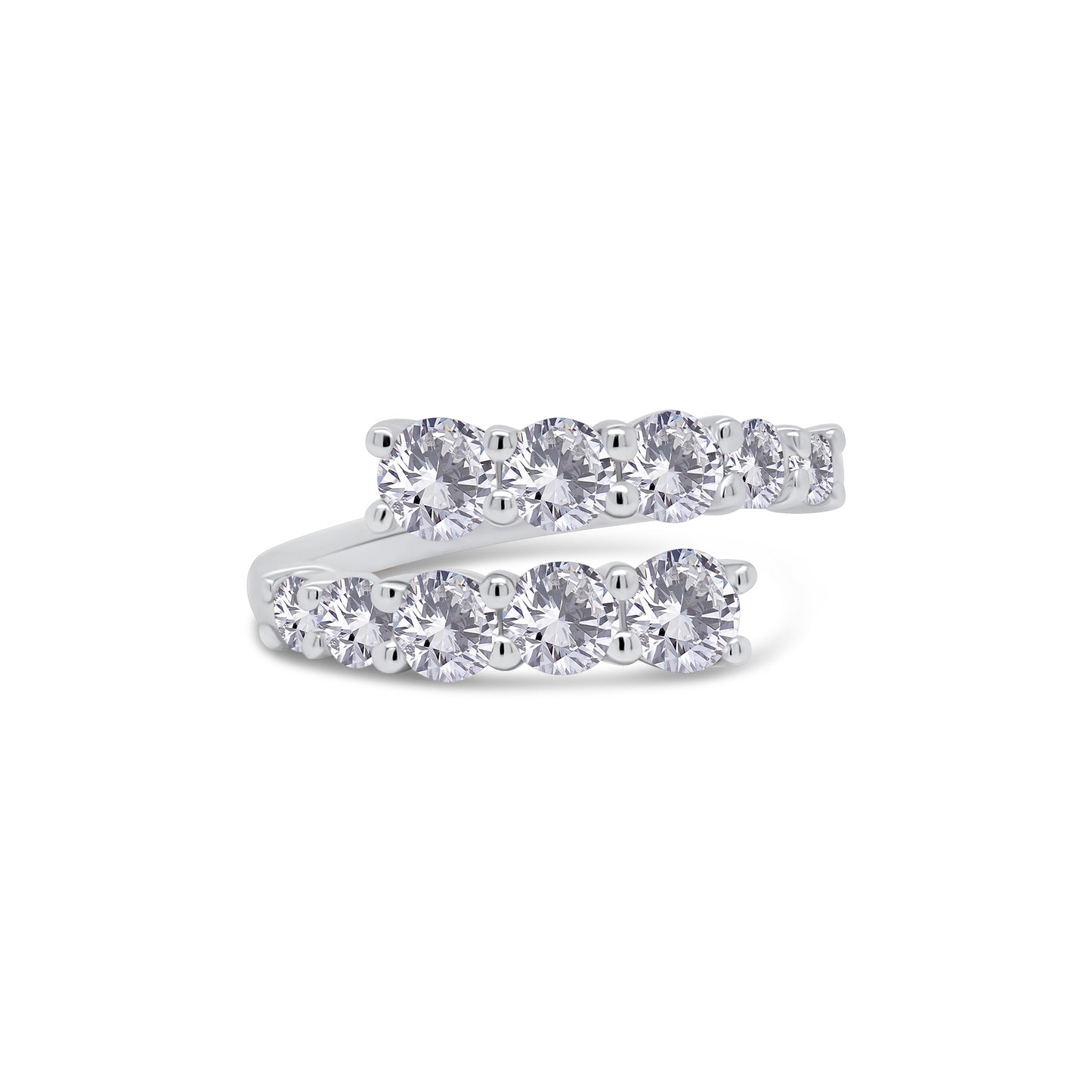 Laboratory Grown, Graduated Torque Brilliant Round Diamond, Platinum Band 1.49ct