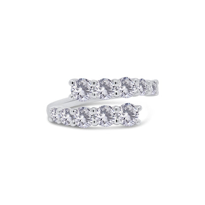 Laboratory Grown, Graduated Torque Brilliant Round Diamond, Platinum Band 1.49ct