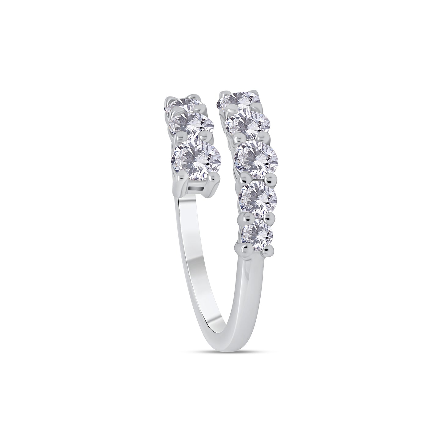 Laboratory Grown, Graduated Torque Brilliant Round Diamond, Platinum Band 1.49ct