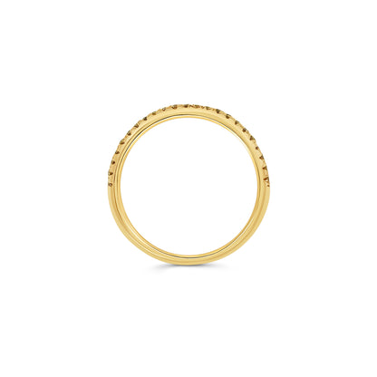 18ct Yellow Gold Treated Yellow Diamond Pavé Dress Ring, 0.16ct