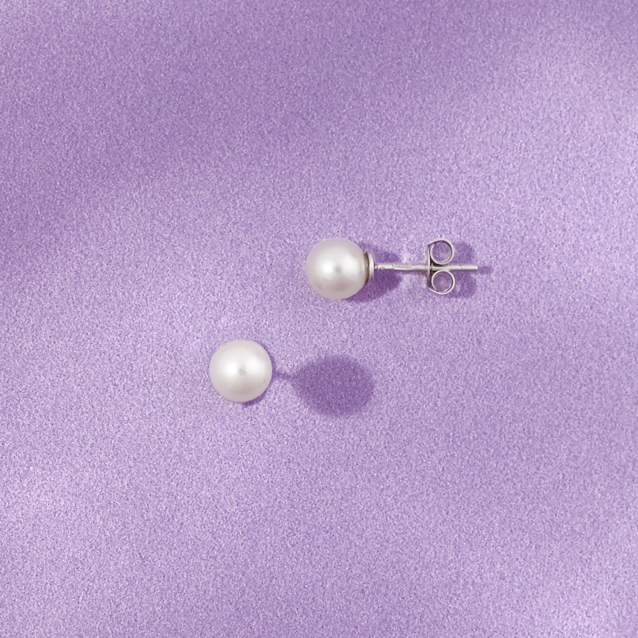 Sterling Silver 6mm Freshwater Pearl Stud Earrings