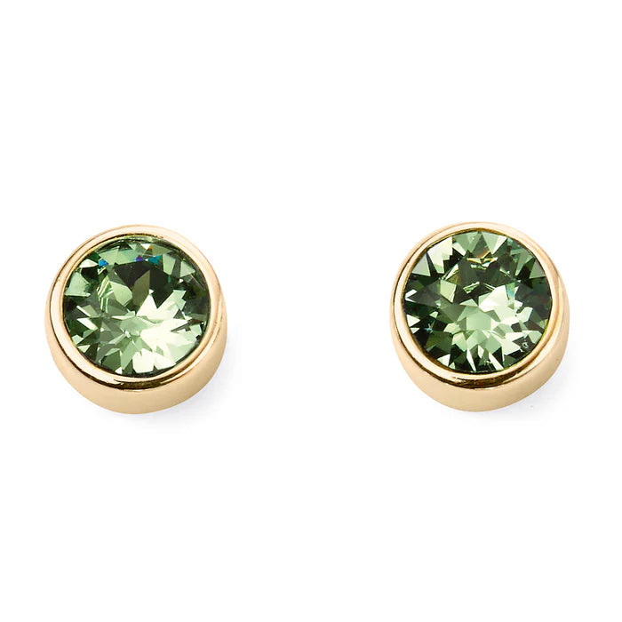 Yellow Gold Plated Crystal Birthstone Earring's